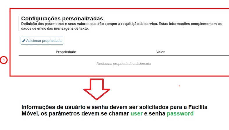 Configuracao de usuario e senha da Facilita no SynSuite